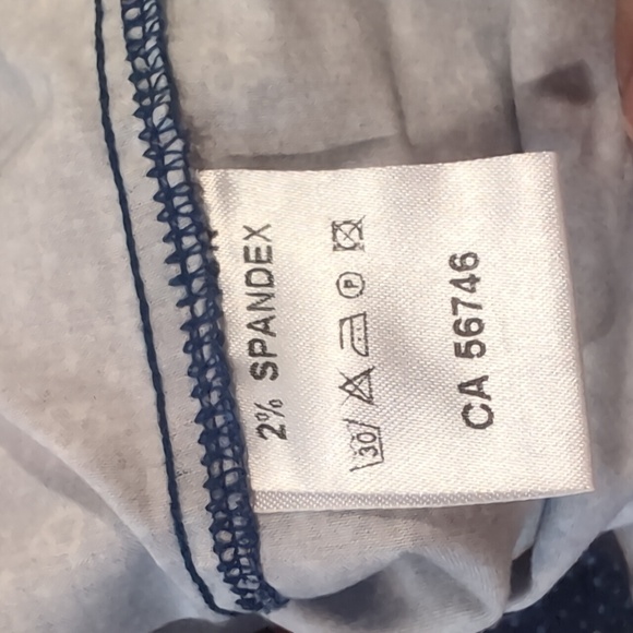 Au Noir Navy Blue Button Front Shirt Short Sleeve - Picture 11 of 11